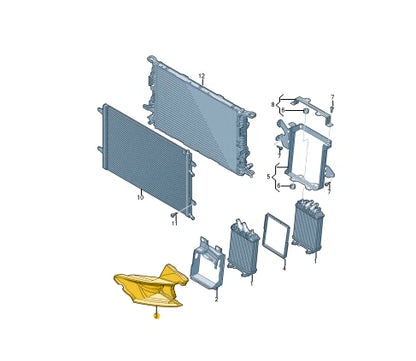 NEW AUDI A8 4H RADIATOR GUIDE DUCT 4H0117335C