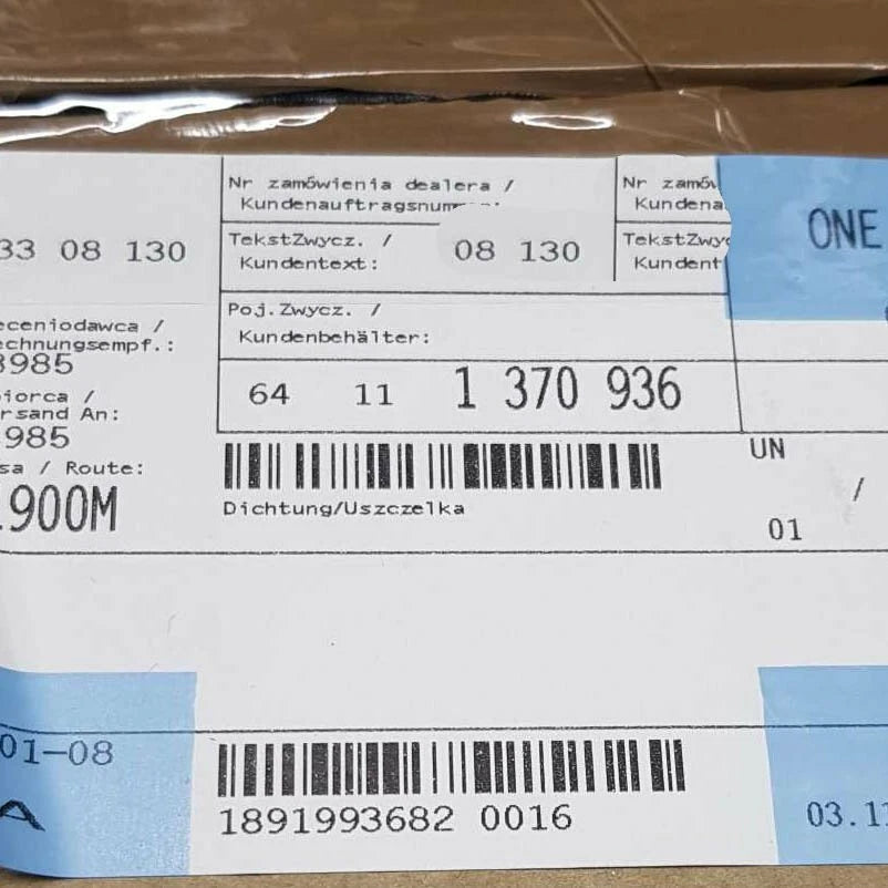 NEW BMW Z3 COUPE E36 HEATER CORE UPPER HOUSING GASKET 64111370936 1370936