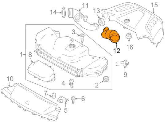 NEW BMW X5 F15 FUEL SYSTEM AIR RUBBER BOOT 4.4 PETROL L3717638569 ORIGINAL