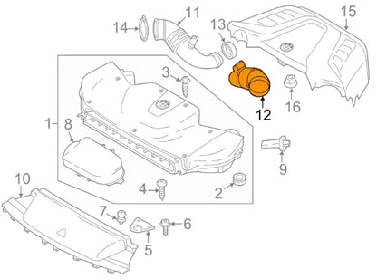 NEW BMW X5 F15 FUEL SYSTEM AIR RUBBER BOOT 4.4 PETROL L3717638569 ORIGINAL