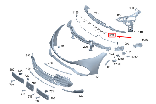 new mercedes-benz eqs v297 front lh parking sensor wiring a2975407723 original