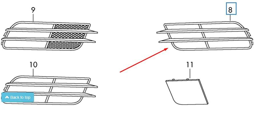 NEW AUDI A6 C7 FRONT BUMPER LEFT GRILLE 4G0807681TT94 4G0807681T T94 ORIGINAL