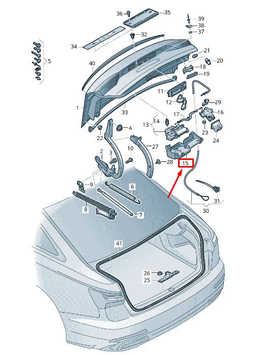 NEW AUDI A6 4A C8 TRUNK ANTI-THEFT GUARD COVER 4K5827569