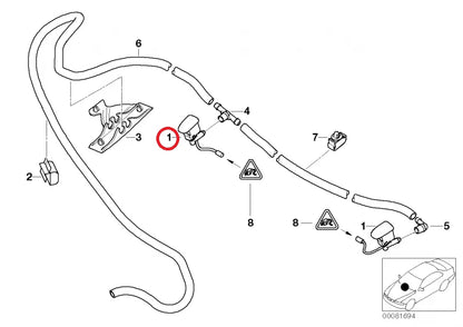 NEW BMW E88 X3 E83 X5 E53 WINDSHIELD WASHER NOZZLE HEATED 61667110851 7110851