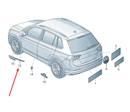 NEW VOLKSWAGEN TIGUAN AD FRONT RIGHT DOOR TRIM 5NA853688PDPJ