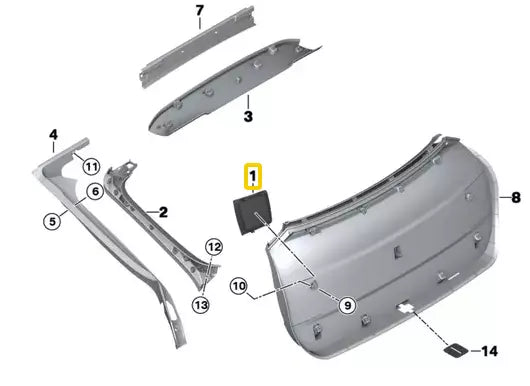 NEW BMW X4 F26 LUGGAE COMPARTMENT LEFT COVER 51497339437 ORIGINAL