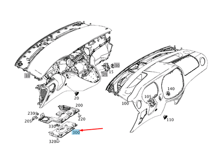 NEW MERCEDES-BENZ VITO W447 RIGHT FOOTWELL TRIM LHD A44768002069051 ORIGINAL