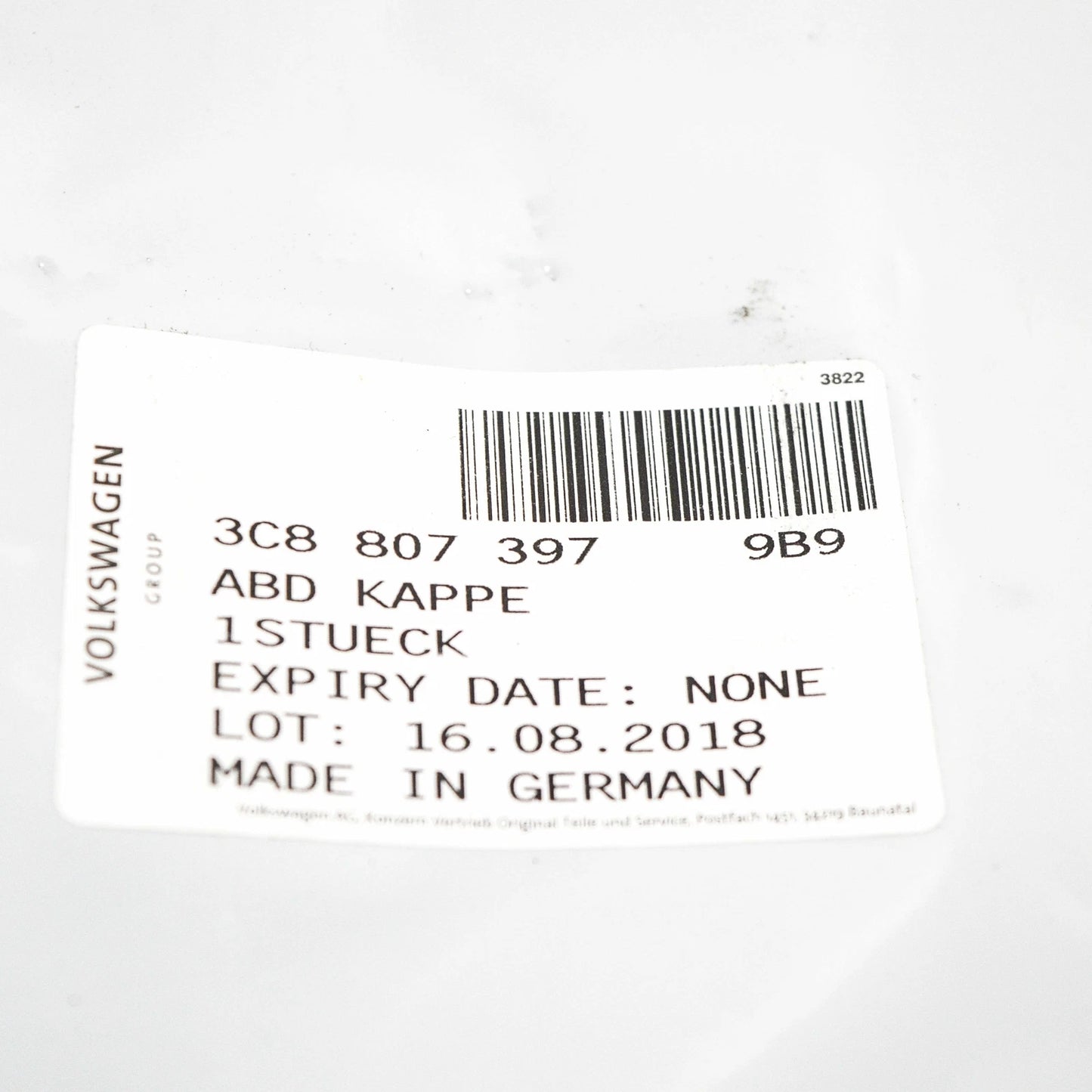 NEW VW PASSAT CC REAR BUMPER TOWING HOOK BAR COVER 3C88073979B9