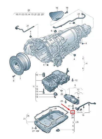 NEW AUDI Q8 4MN TRANSMISSION OIL PAN GASKET 0D5321465