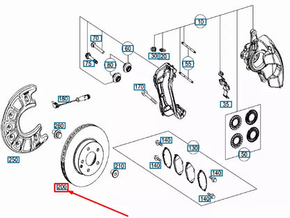 NEW MERCEDES-BENZ C W205 FRONT BRAKE DISC A0004212612 ORIGINAL