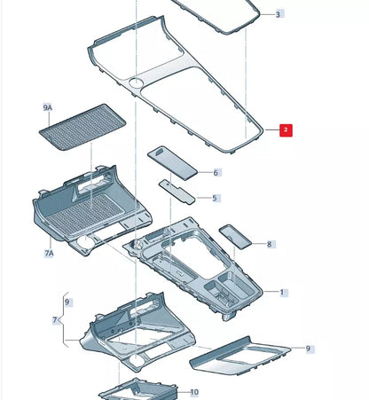 NEW SEAT LEON 5F CENTER CONSOLE SURROUND TRIM 5F1863263A041 LHD ORIGINAL