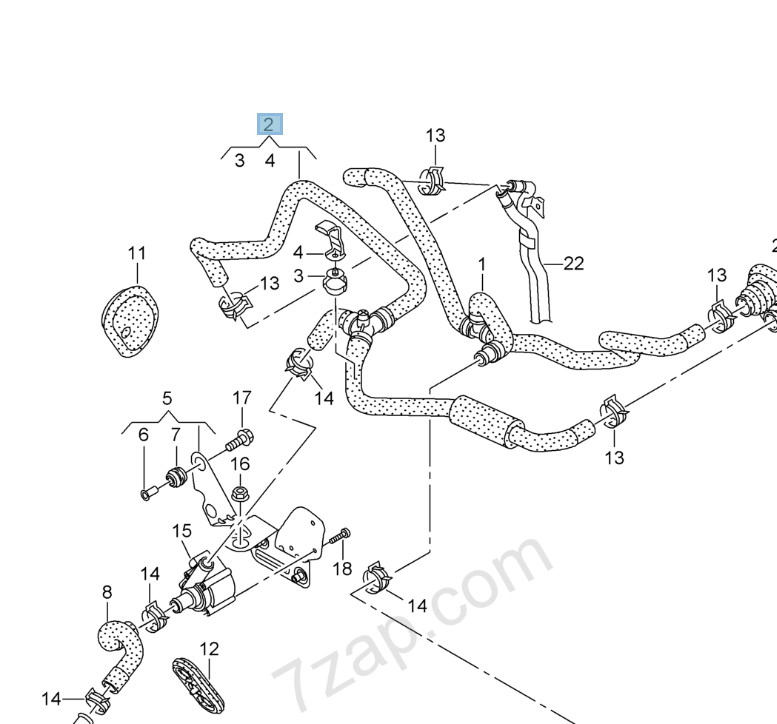 new audi a8 d4 coolant pipe hose lhd 4h1819344 2014 original