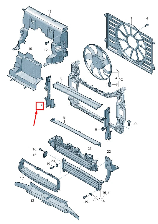 NEW AUDI E-TRON GE RIGHT RADIATOR AIR GUIDE 4KE121284B ORIGINAL