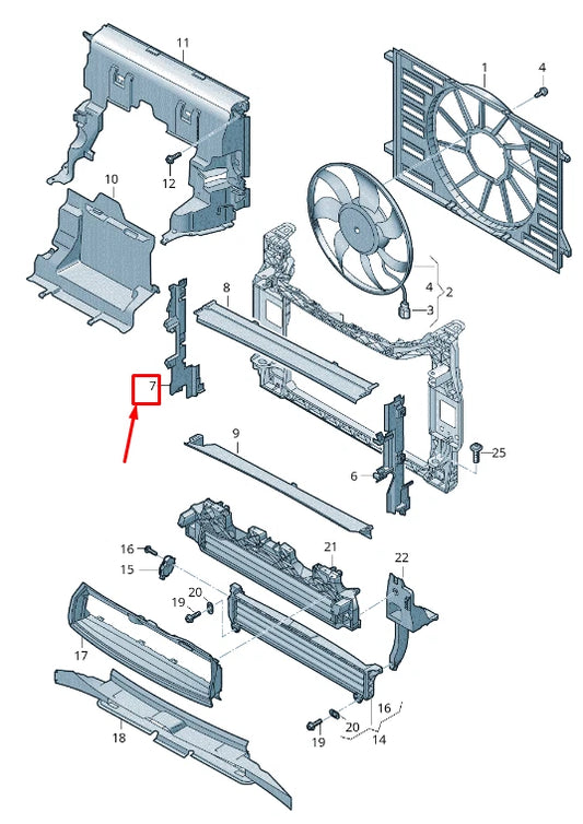 NEW AUDI E-TRON GE RIGHT RADIATOR AIR GUIDE 4KE121284B ORIGINAL