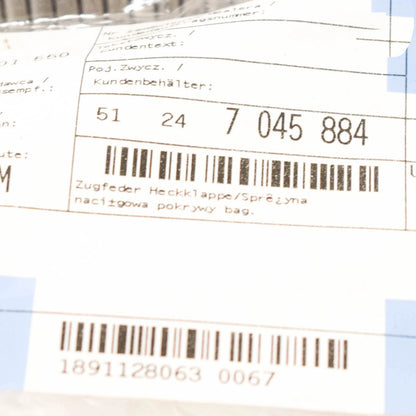 NEW BMW 5 E60 REAR TRUNK LID BOOT TENSION SPRING 7045884 ORIGINAL