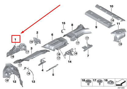 NEW BMW X6G06 RIGHT ENGINE MOUNT HEAT SHIELD 7424921 51757424921 ORIGINAL