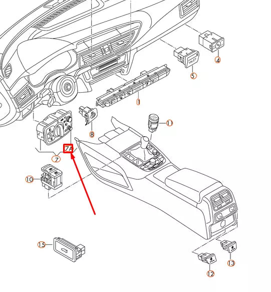 NEW AUDI A6 C7 INSTRUMENT SWITCH LIGHT COVER CAP 4G0941158B ORIGINAL