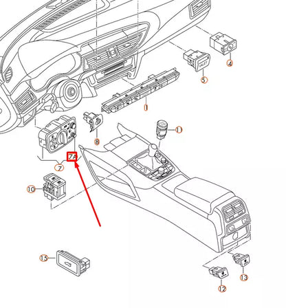 NEW AUDI A6 C7 INSTRUMENT SWITCH LIGHT COVER CAP 4G0941158B ORIGINAL