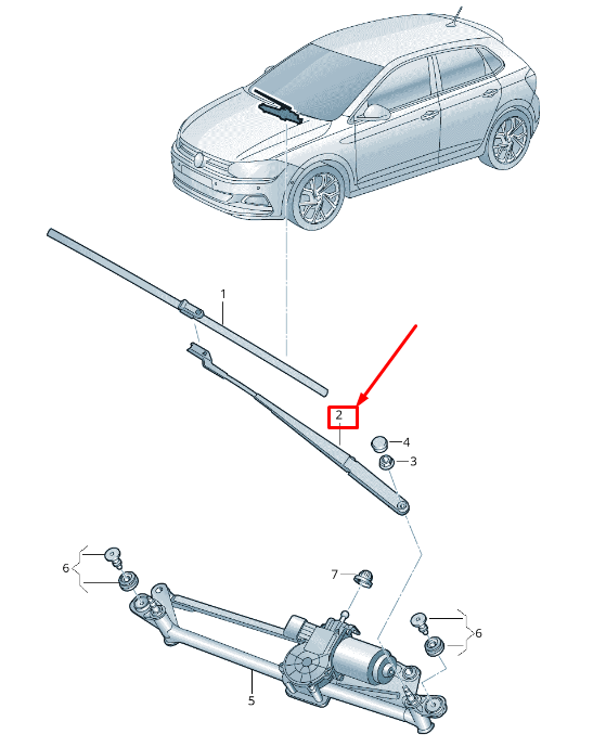 new skoda kamiq front left wiper arm rhd 657955410a original