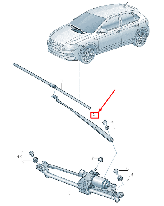 new skoda kamiq front left wiper arm rhd 657955410a original