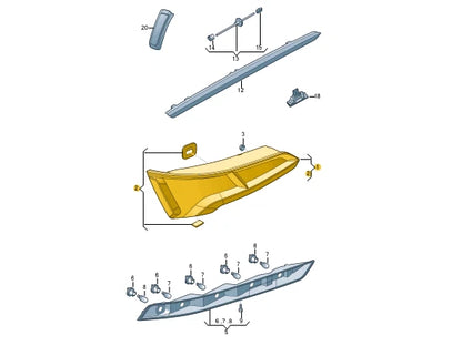 NEW AUDI Q5 FY 80A SPORTBACK REAR RIGHT TAILLIGHT 80A945076B ORIGINAL