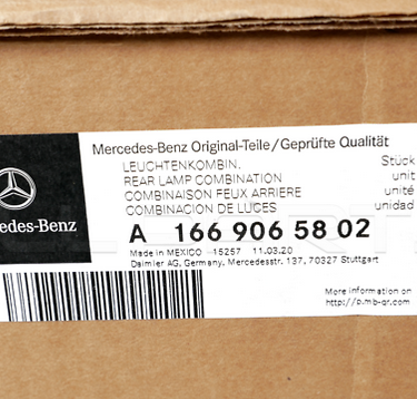 new mercedes-benz gle w166 rear right tail light a1669065802 original