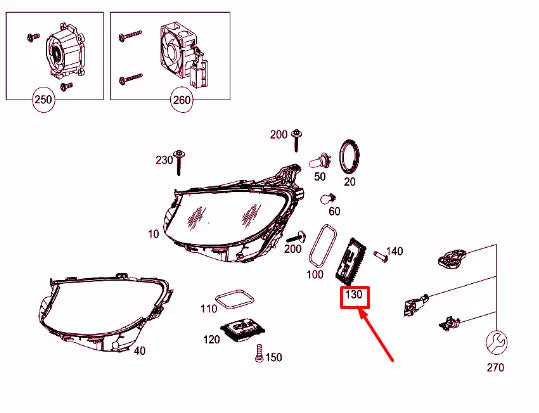 NEW MERCEDES-BENZ E-CLASS W213 HEADLIGHT CONTROL UNIT A2139002616 ORIGINAL