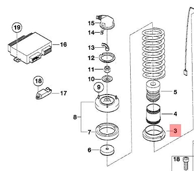 NEW BMW 5 E60 REAR LOWER SPRING PAD 33531133671 1133671