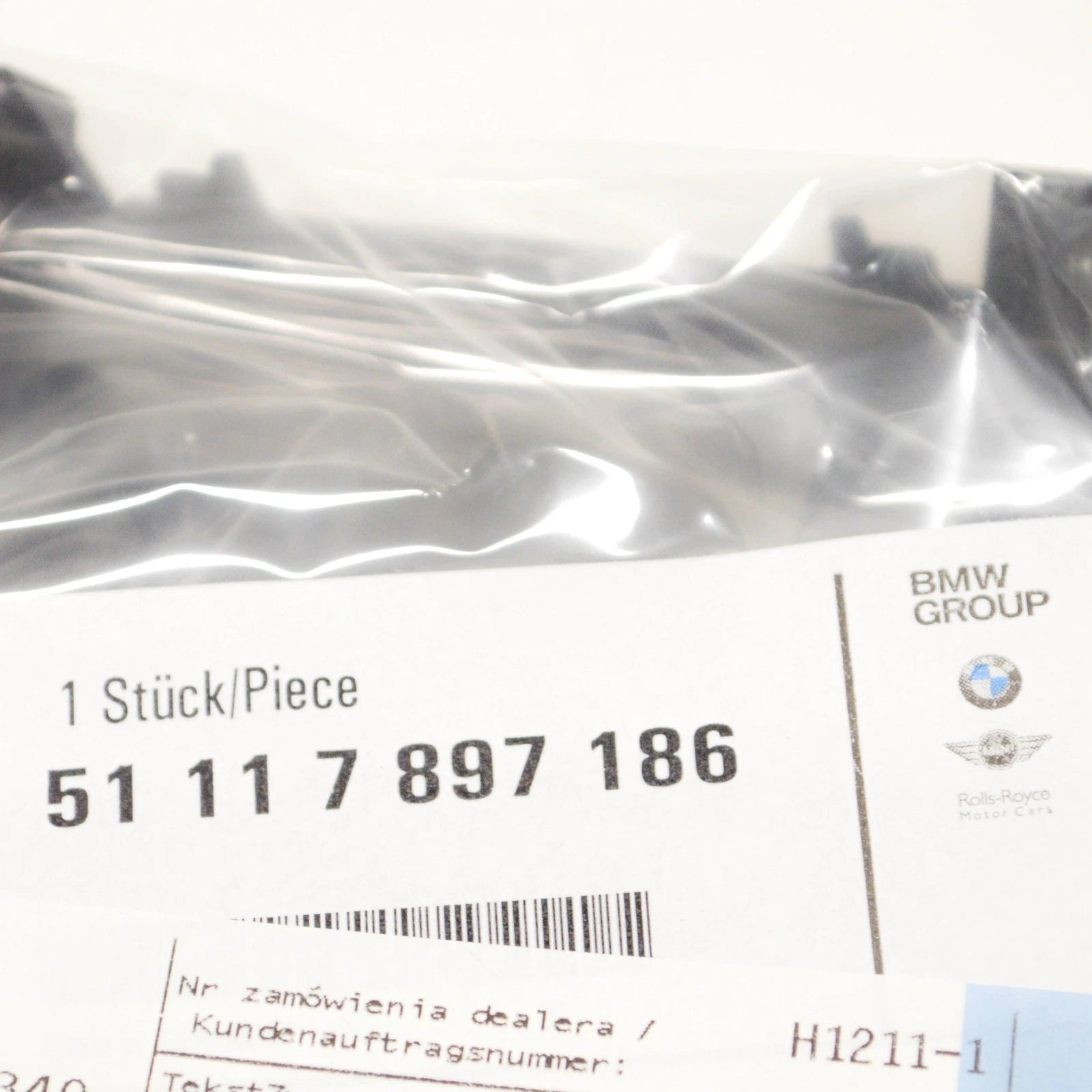 NEW BMW 5 E60 FRONT M SPORT BUMPER LOWER GRILLE 51117897186 2007 ORIGINAL