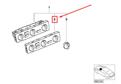 NEW BMW 3 E46 FRONT PLATE OF CONTROLS AIR CONDITIONER 64116904311 6904311