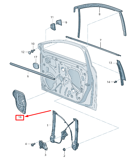 new seat leon 5f front left door inner panel cover 5f3837915 original