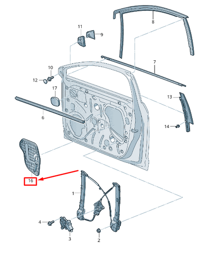 new seat leon 5f front left door inner panel cover 5f3837915 original