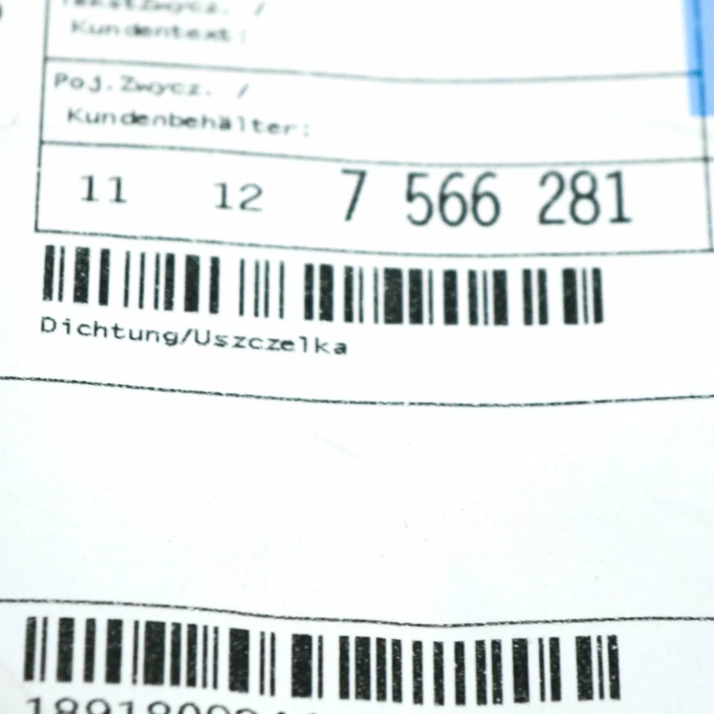 NEW BMW 5 F10 ENGINE TIMING COVER GASKET 11127566281 ORIGINAL