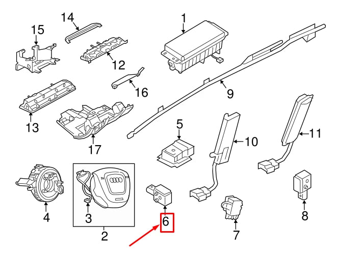 NEW AUDI A7 SPORTBACK 4G FRONT IMPACT SENSOR 4H0959651A ORIGINAL