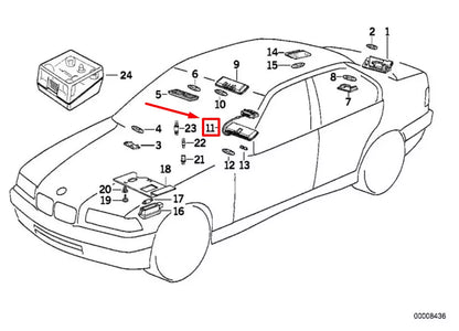 NEW BMW 3 COMPACT E36 INTERIOR READING LIGHT 63318357865 8357865 ORIGINAL