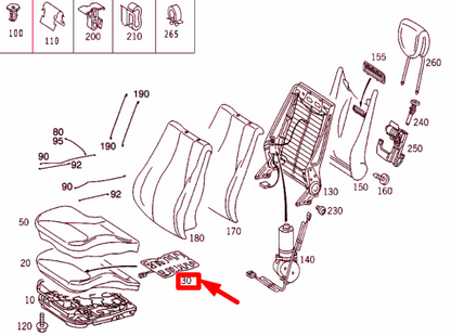 new mb s w220 front right seat occupant sensor lhd a2208211681 original