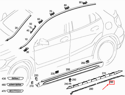 new mercedes-benz gla x156 rear right sill bracket a1566980414 original