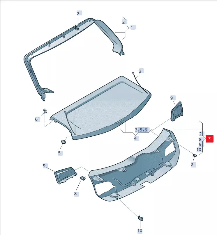 NEW SEAT LEON ST 5F REAR TAILGATE BOOT LID PANEL COVER 5F9867601GVS9 ORIGINAL
