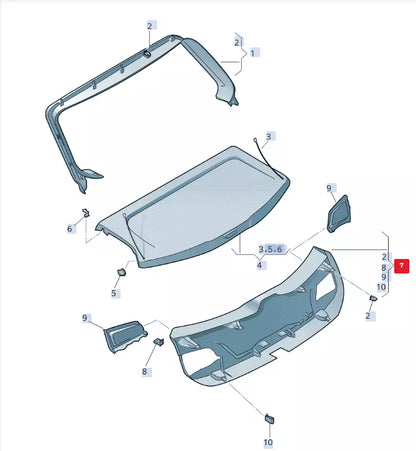 NEW SEAT LEON ST 5F REAR TAILGATE BOOT LID PANEL COVER 5F9867601GVS9 ORIGINAL