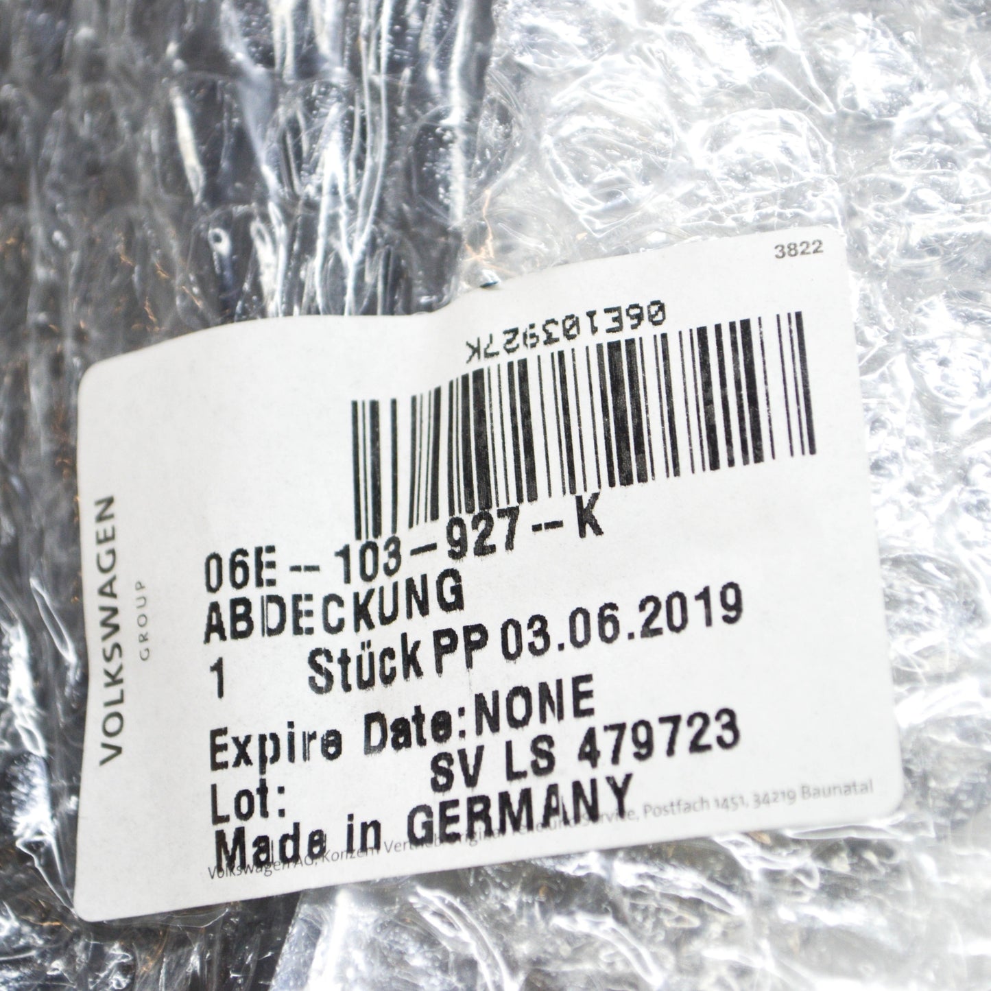 NEW AUDI A4 B8 3.0 TFSI ENGINE COVER 06E103927K 2015 ORIGINAL