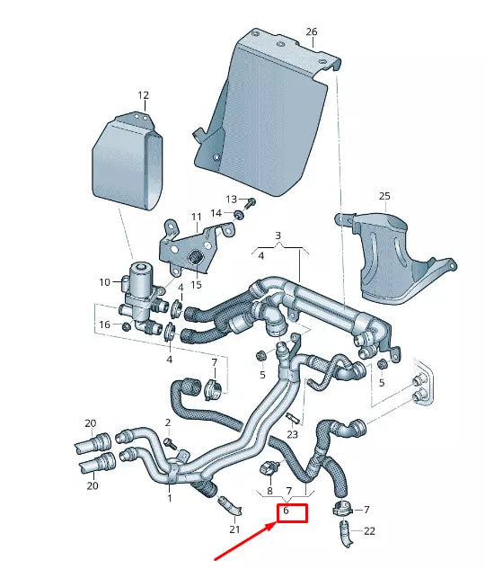 NEW VW SHARAN 7N COOLANT HOSE 7N0815369J