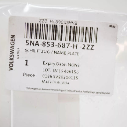 NEW VW TIGUAN AD MK2 REAR EMBLEM BADGE 5NA853687H2ZZ ORIGINAL