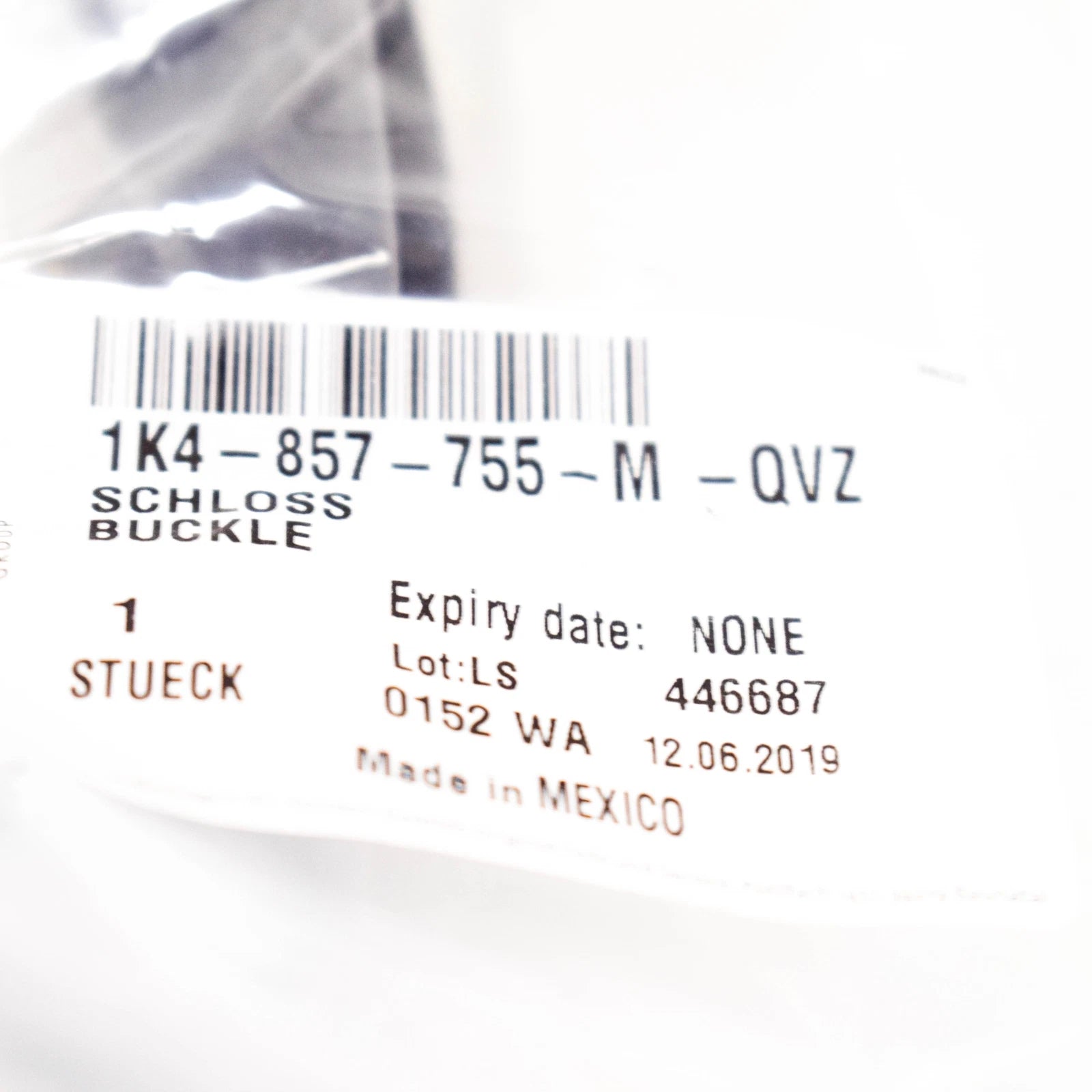 NEW VOLKSWAGEN JETTA 1K5 FRONT LEFT SEAT BELT BUCKLE 1K4857755MQVZ