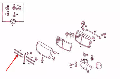 NEW MERCEDES-BENZ 190 W201 RADIATOR GRILLE RIGHT MOULDING A2018880685