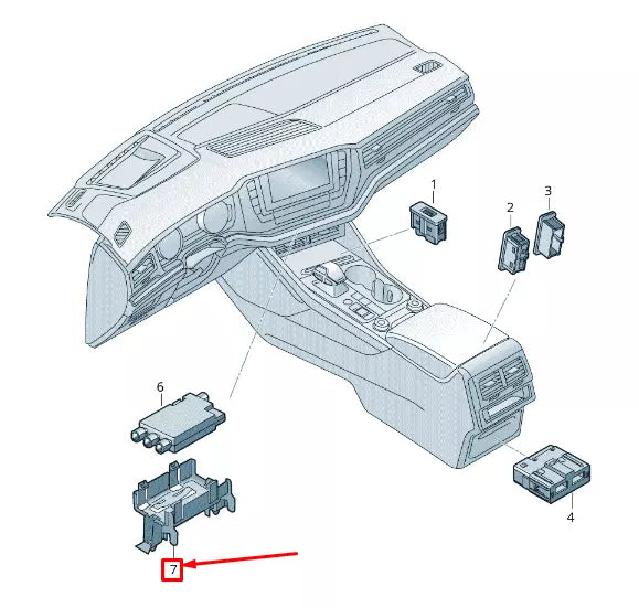 NEW VW TOUAREG CR USB HUB BRACKET 760035643