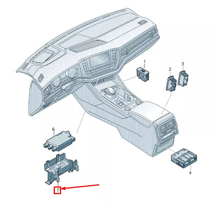 NEW VW TOUAREG CR USB HUB BRACKET 760035643