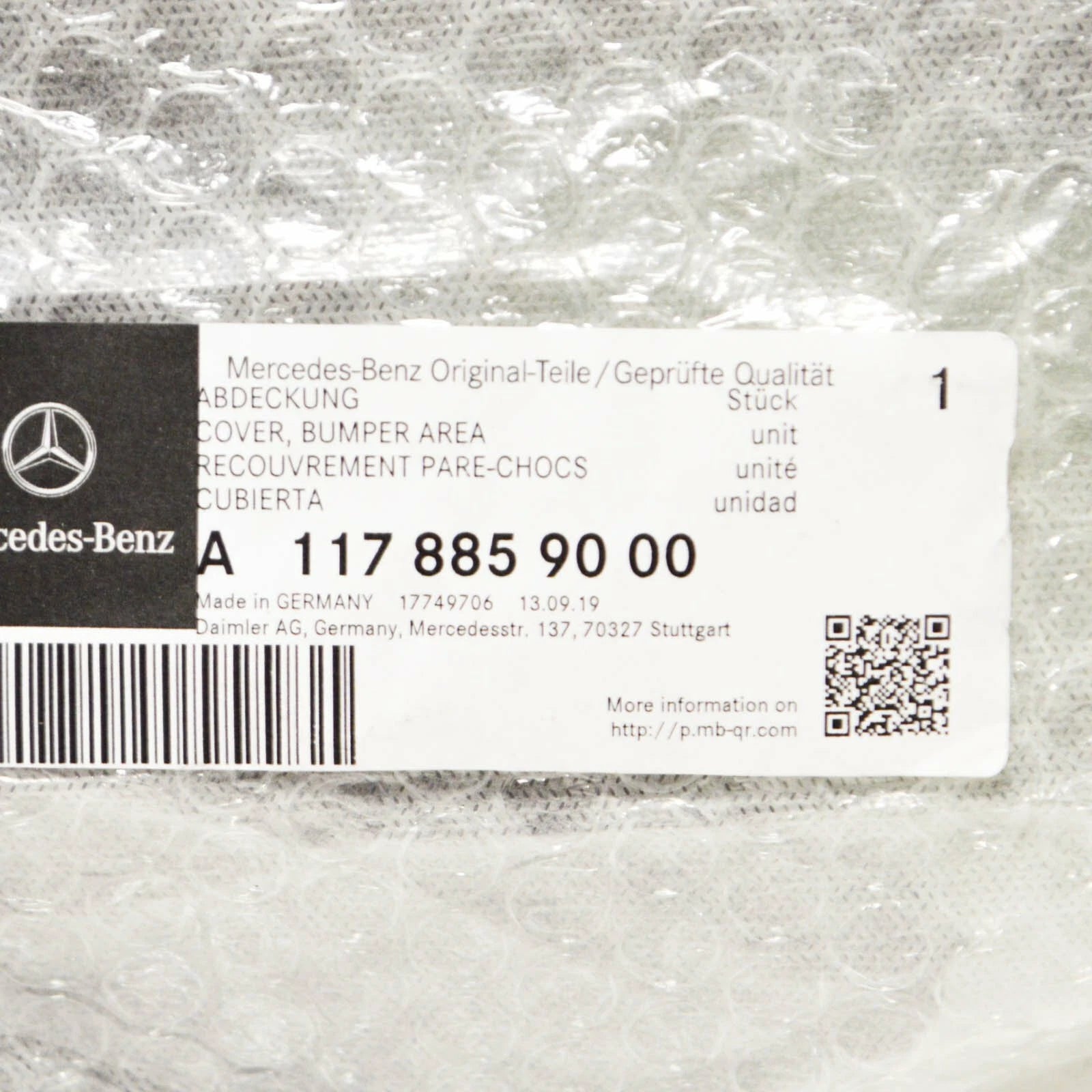 NEW MB CLA X117 FRONT BUMPER RIGHT SIDE GRILLE A1178859000