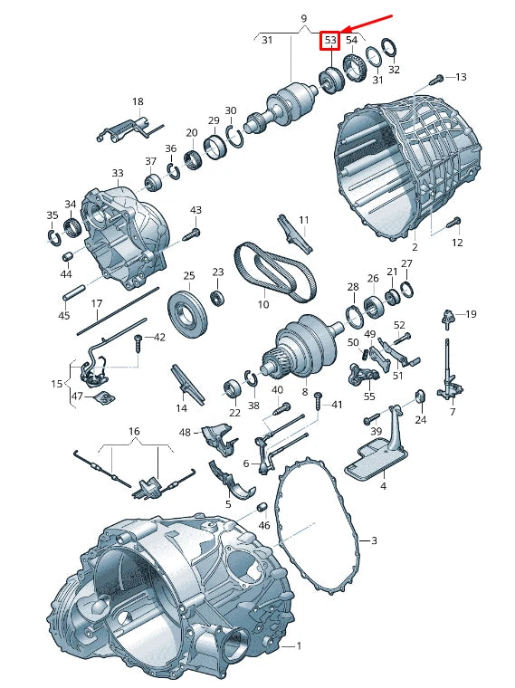 NEW AUDI A6 AVANT C7 OUTPUT SHAFT BALL BEARING 0AW331133J