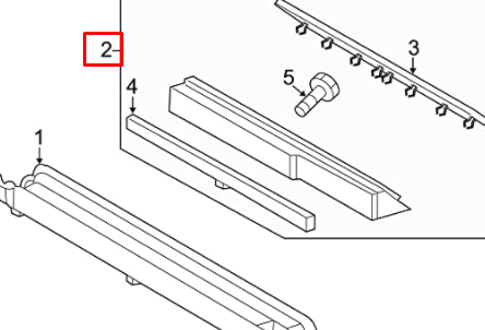 NEW MERCEDES-BENZ SLK R170 REAR THIRD BRAKE STOP LAMP A1708200556 ORIGINAL