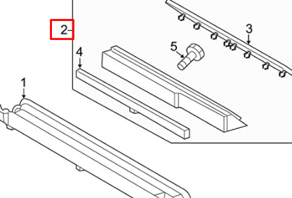 NEW MERCEDES-BENZ SLK R170 REAR THIRD BRAKE STOP LAMP A1708200556 ORIGINAL